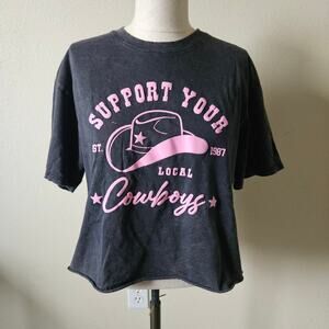 OG Cropped graphic "support you local cowboys" medium